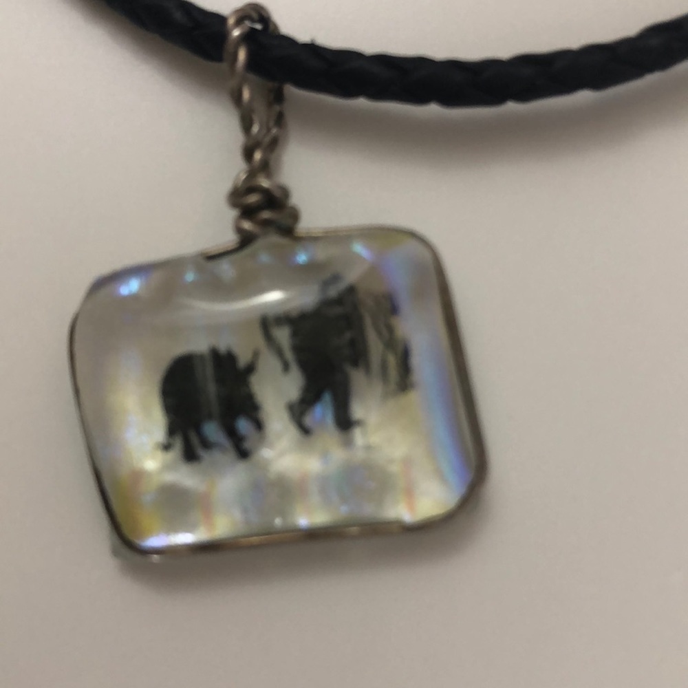 Italy 925 “Caveman & Dinosaur “ Necklace - Picture 6 of 6